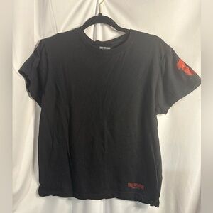 True Religion Black Tee with Red Branding